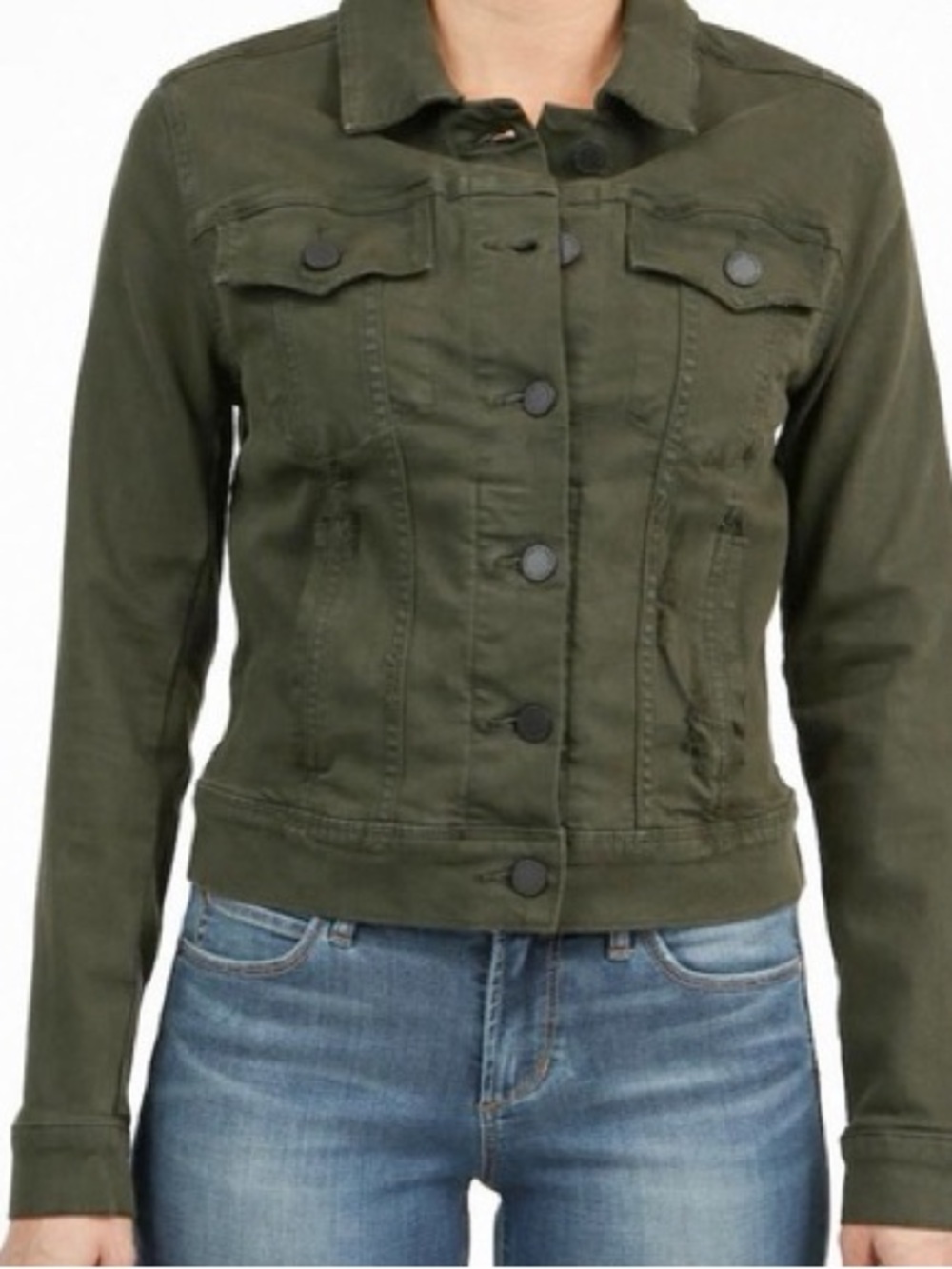 Articles of Society Olive Green Stretch Denim Jacket STYLE#7013NCO-315H M